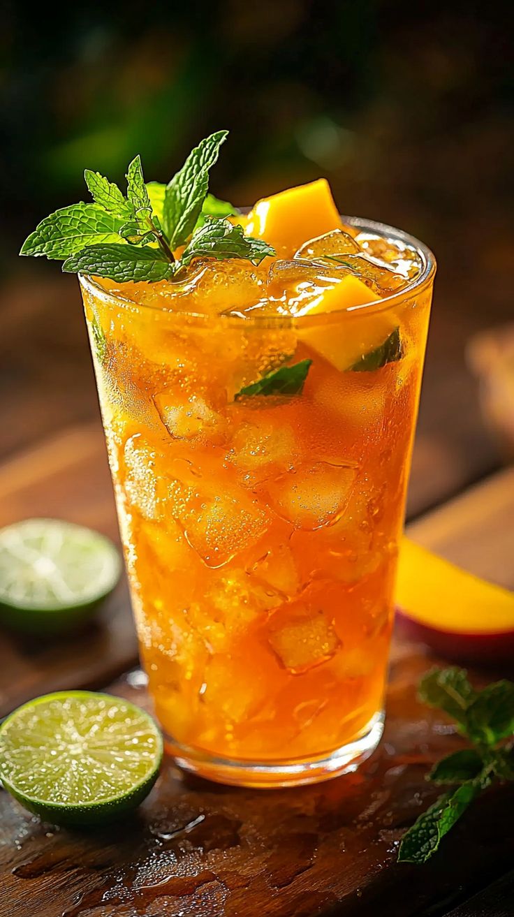 Ice tea mangue-ananas
